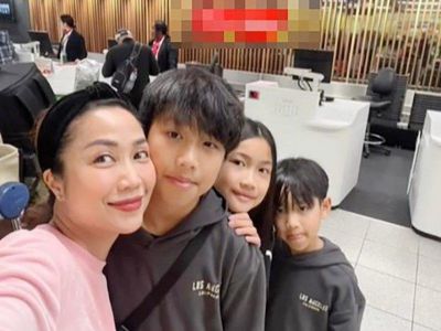 Ốc Thanh Vân cùng các con háo hức trở về Việt Nam sau thời gian ở Úc