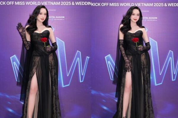 Hoa hậu Thanh Thủy gợi cảm trong tạo hình cô dâu hắc ám