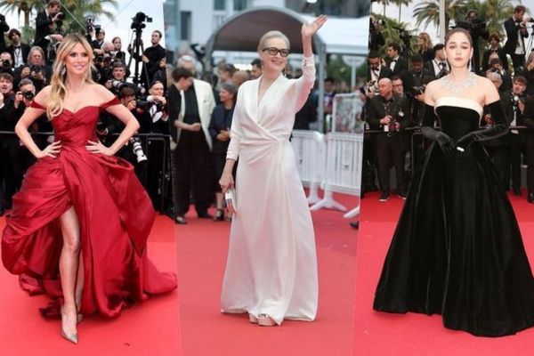 Sao Trung gây tranh cãi tại thảm đỏ Cannes khi diện 'khăn trải bàn'