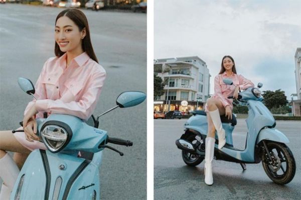 Hoa hậu Lương Thùy Linh lựa chọn Yamaha Grande Hybrid du lịch hè