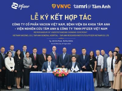 Pfizer Việt Nam, VNVC và Tâm Anh ký biên bản hợp tác tăng cường giải pháp chăm sóc sức khỏe